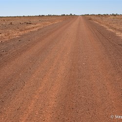 Changing terrain while heading east on the Duncan Road