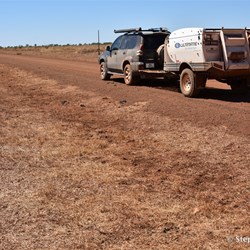 Changing terrain while heading east on the Duncan Road