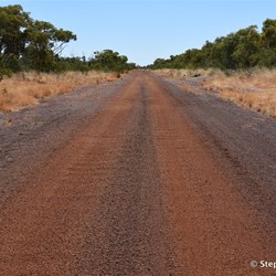 Changing road conditions heading north on the Duncan Road