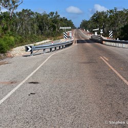 The new Rocky Bottom Creek bridge and crossing