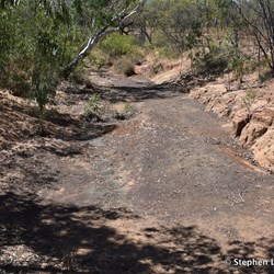 The Roper Creek is dry late in the dry season