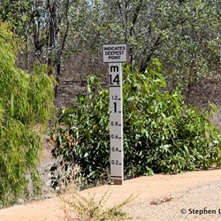 When it gets this deep over the bridge, the whole area will be under water