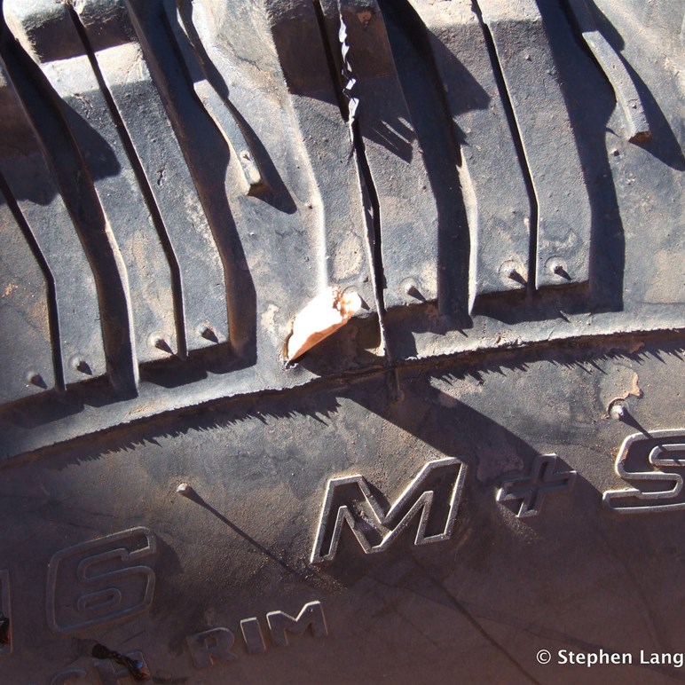 That small little stick went straight through the side wall with ease 