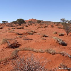 Geosurvey Hill stands out from a long way off and was the beacon we were heading for