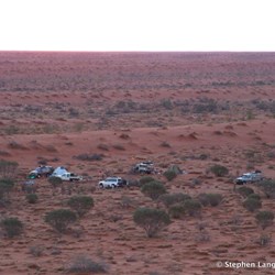 Looking down to our camp from the top of Geosurvey Hill