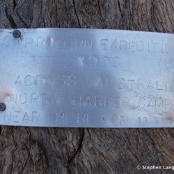 Andrew's plaque on the Hay River