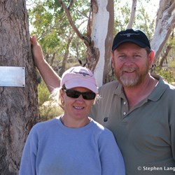 Fiona and I when we located Andrew's plaque while on the Hay River trip in 2005