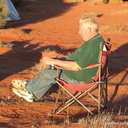 Ken contemplating about what is going to happen during the rest of the trip