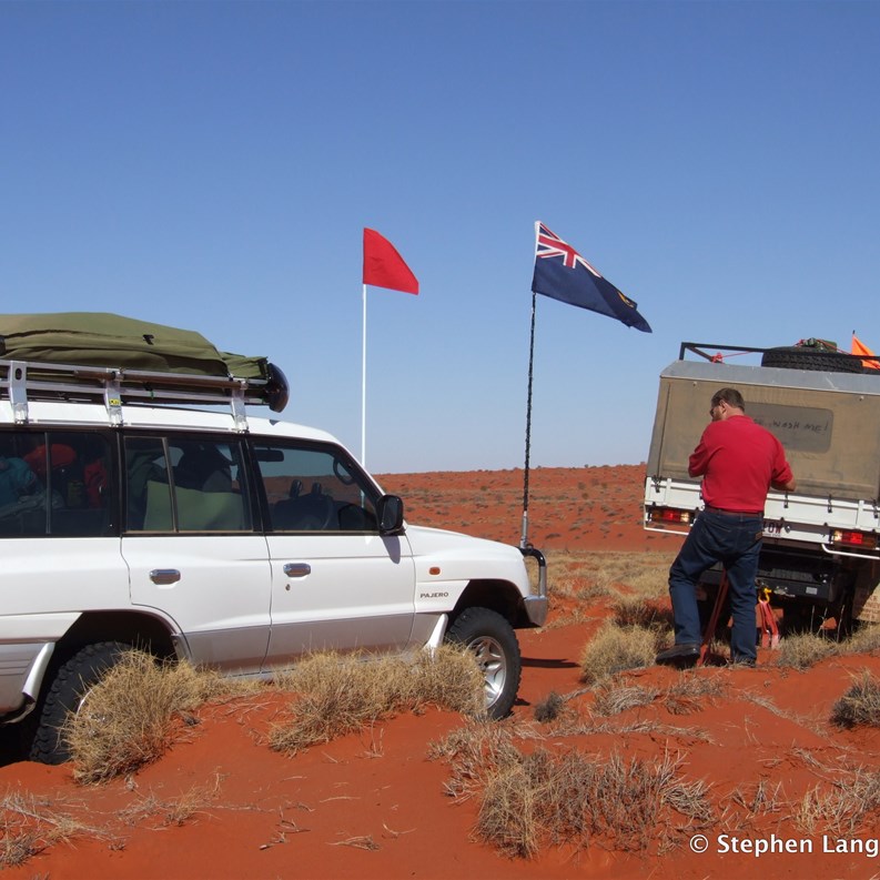 Caught out again by soft sand and a big mogul