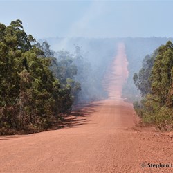 Traditional Aboriginal Burn Off alongside the Central Arnhem Highway new Nhulunbuy 