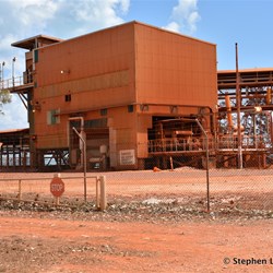 Everything is coated in the red bauxite dust that stains everthing