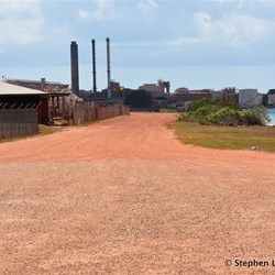 Looking back from the Border Force building