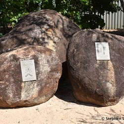 Memorial rocks to important Yolnu Elders 
