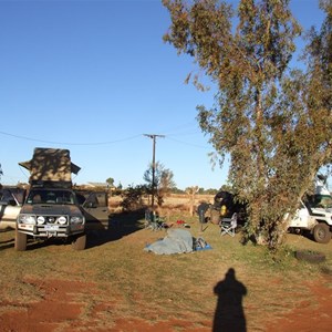 The Warburton worksite.  Scotty jacking the trailer for the spring work.