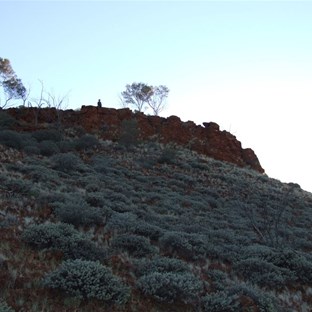 The growing shadows on the climb down