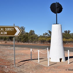 The historic 1915 Bourke North Base Survey Beacon 