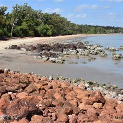 Beach area near the boat ramp in Weipa
