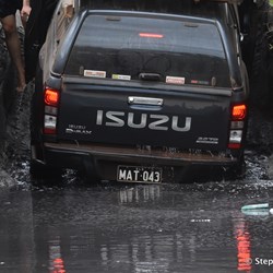When he was snatched out, water poured from the car everywhere