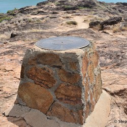 Small stone cairn along the walk