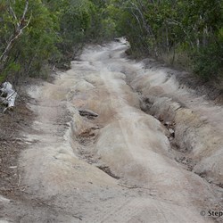 On the Roma Flat Track heading for the Tip - the back way