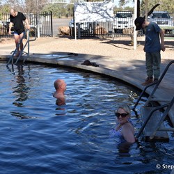 The Lightning Ridge thermal pool is best describe as "bloody hot"