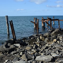 Remains of an old jetty at Archer Point