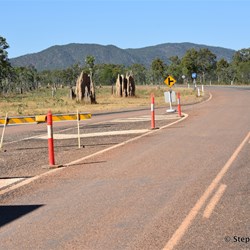 The main road into the Coen Quarantine Station