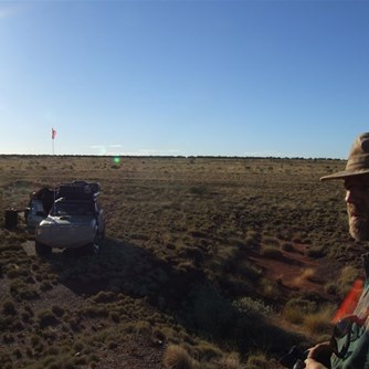 Scott surveying the field