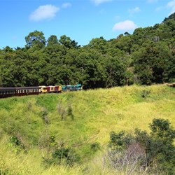 Beginning the steep climb