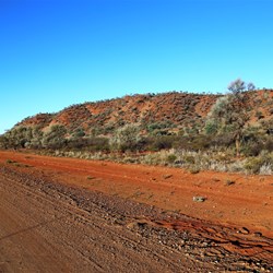 Approaching a line of hills