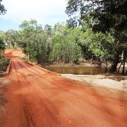 We chose to cross the creeks and rivers using bridges rather than with water coming up through the holes in the floor