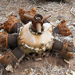 One of the DC-3's engines