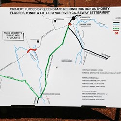The map at the road closure showed us the way