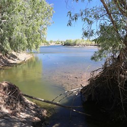There was some water in the Leichardt but not enough to flow over the falls