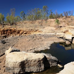 One of the last remaining pools at Leichardt Falls until the next wet season