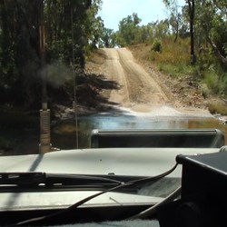 One of the many creek crossings