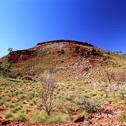 One of the many flat topped hills