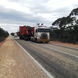 There we two of these massive seven-metre wide whatevers.  Had to pull right off the road and stop.