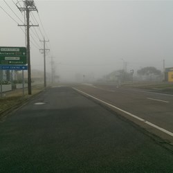 The fog made some of the landmarks harder to spot.