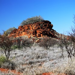 An ancient rockpile beside the road