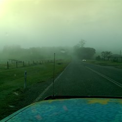 A foggy drive into Maleny.