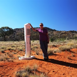 Ali and Len Beadell's Gunbarrel Highway marker