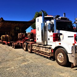 A big rig with a big load