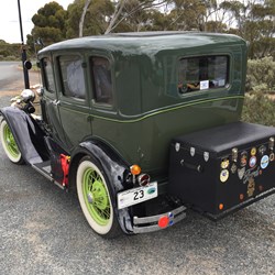A sweet Model A Ford, about 1928, similar to one Pete's dad owned.