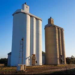 Burra wheat silos (Google Earth image)