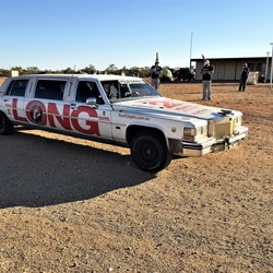 Cadillac limo at Milparinka.  Sadly passed away a few hours later