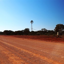 A lonely windmill on the Great Central Road just out od Laverton