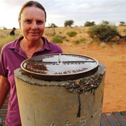 Ali at a very wet Poeppel Corner