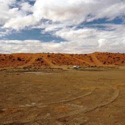 Big Red looming in the distance