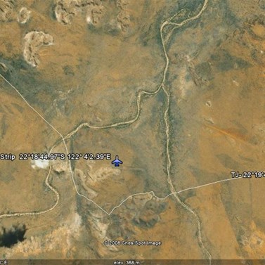 Google earth Image - track to Turtle Pool